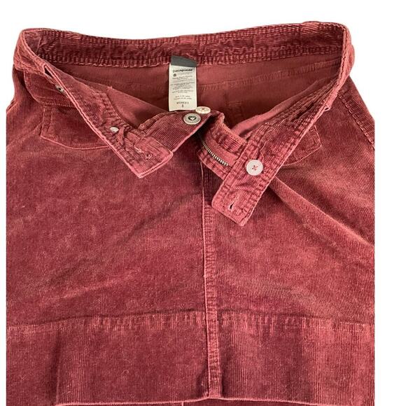 Patagonia Skirt 8 Stretchy Red Corduroy A Line Short Pockets Zip Organic Cotton - Picture 6 of 9
